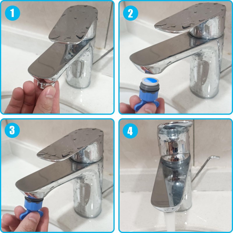 BOETOADG 4PCS Faucet Aerator M16.5, Plug-In Faucet Aerator Faucet Restrictor