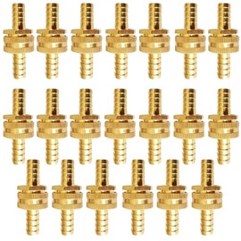 AOPANDA Garden Hose Repair Connector with Clamps Hose End Repair Kit, 1/2" Garden Hose Fittings Male and Female brass garden hose ends (1/2"-20 Set)