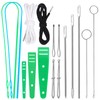 BUOKKON 14Pcs Drawstring Threader, Loop Turner Sewing Tool, Metal Drawstring