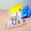 Magnetic Acrylic Photo Frame, Clear Acrylic Photo Block Magnetic Free