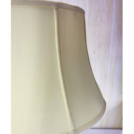 13x19x11 Egg Shell Floor Shantung Lampshade with Brass Spider Fitter - Perfect for Table and Desk Lamps - Large, Egg Shell