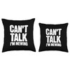 Can't Talk I'm Mewing Throw Pillow