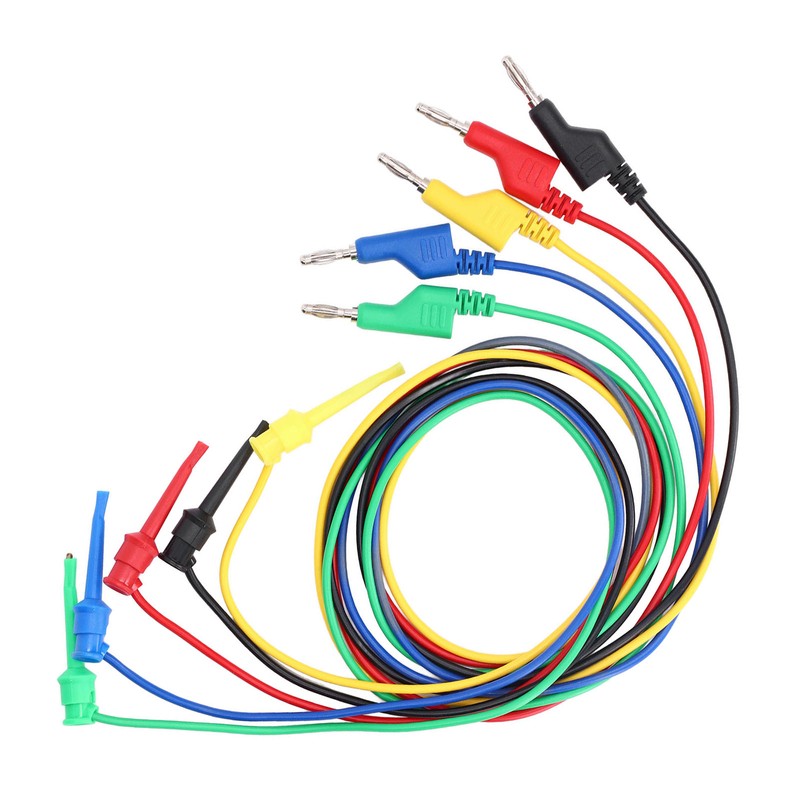 5Pcs Banana Test Lead Multi Meter Testing Cable Line Wire