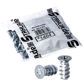 Stahlia 50 Euro Screws 6.3 x 9.5 mm Furniture Screws Countersunk Head for Diameter 5 mm Screws for Drawer Rails Special Screw Cabinet Screw Furniture Hinges