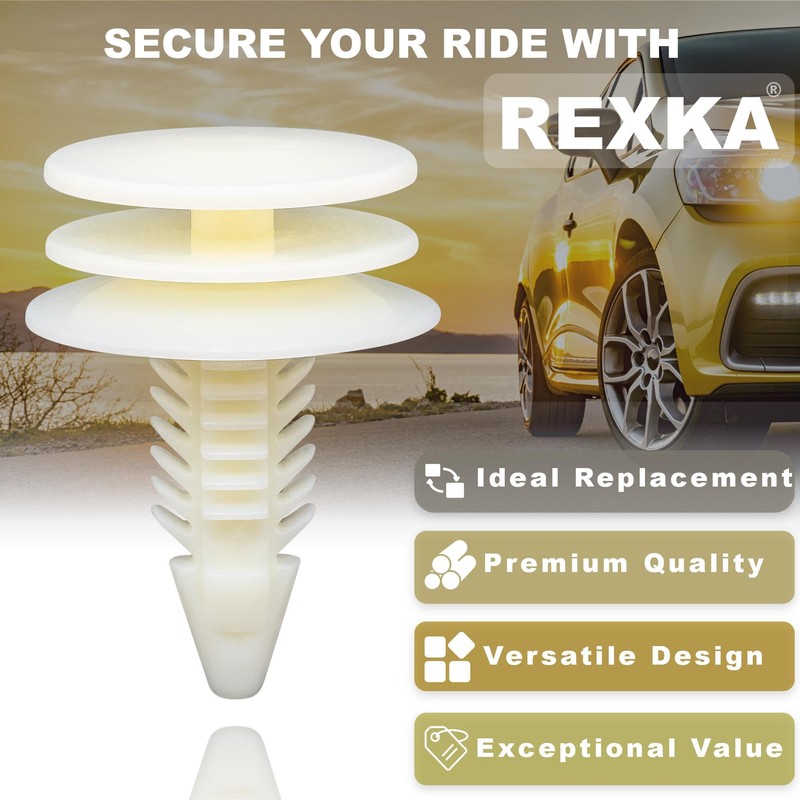 Rexka 30pcs Front & Rear Door Trim Panel Clips for