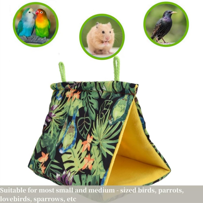 Kovcfon Parrot Hanging Cage Small Pet Warm Hanging Bed for