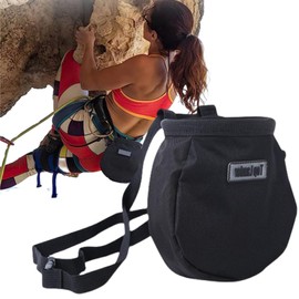 Climbing Chalk Bag, Magnesia Bag, Small Magnesium Chalk Bag, Drawstring Chalk Bag, Magnesia Bag Climbing, Magnesia Bag with Adjustable Belt, for Climbing, Weightlifting, Gymnastics, Crossfit