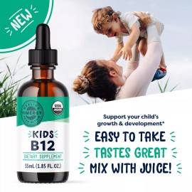 Vimergy Kids USDA Organic Liquid B12– 55 ml | Ages 1-18 |