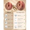 GEMQUEEN 3 Pairs 925 Sterling Silver Backless Half Hoop Earrings,