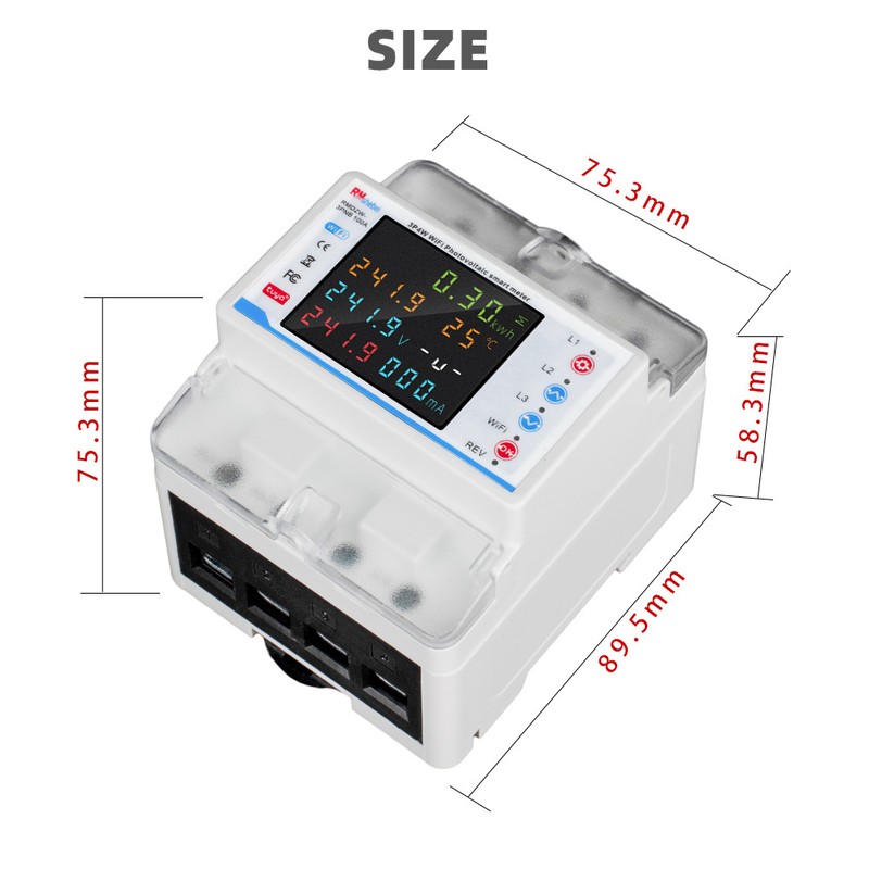Tuya WiFi Intelligent Circuit Breaker Automatic Reclosure Protector 3P4W Power