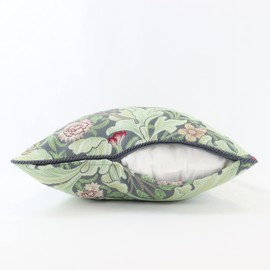 Kawashima Textile Celcom Morris Design Studio Morris Design Studio Back Cushion Cover Leicester Acanthus Blue Green 17.7 x 17.7 inches (45 x 45 cm) LL1714