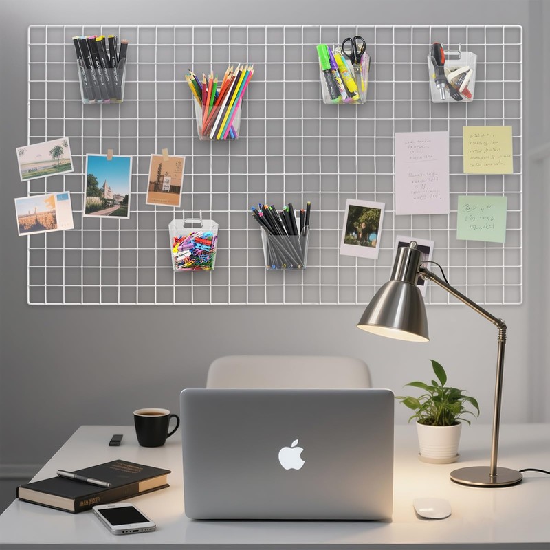 Large Grid Wall Bins - 6Pack Clear Gridwall Accessories Hanging