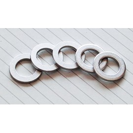 Aluminum Drain Washer, 5 Pieces, M0.5 x 0.8 x 0.8 inches (12 x 20 mm) x 2.0T