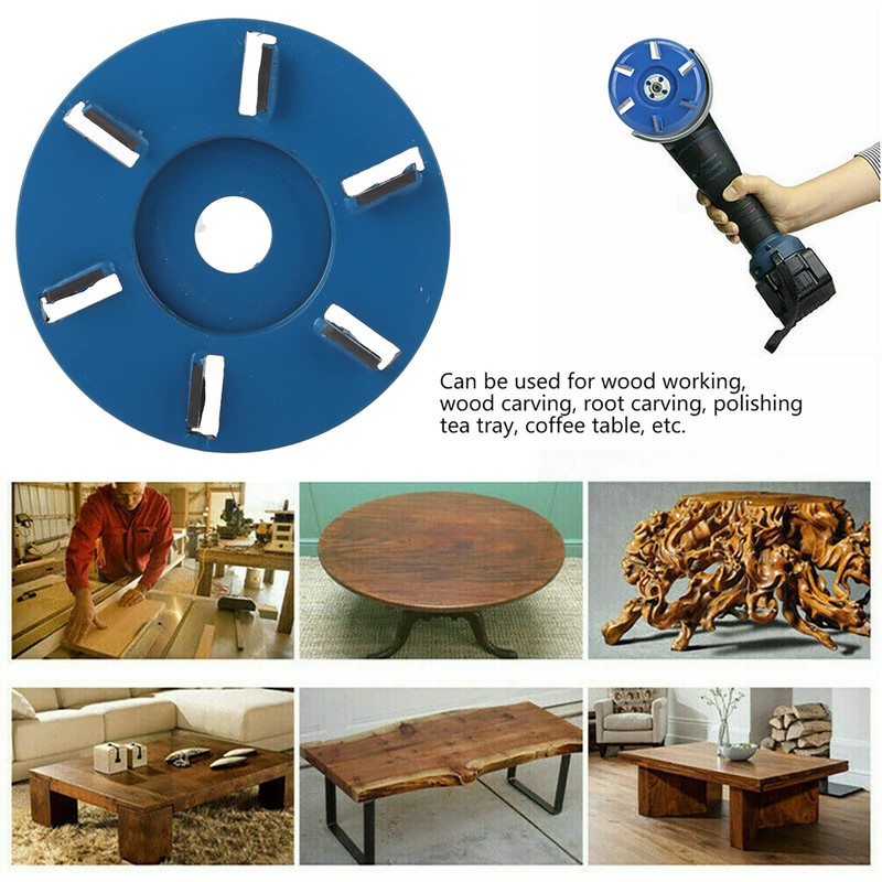 Tree Stump Sander 6 Teeth Wood Carving Disc Steel Angle