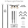 EXCELLO GLOBAL PRODUCTS String Light Pole Set with 40' LED