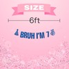 Bruh I'm 7 Banner Blue Glitter 7th Birthday Party Bunting