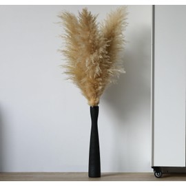 AETVRNI 16" Tall Black Ceramic Vase,Floor Vases for Pampas Grass,Minimalist Style Flower Vase for Modern Decor,Tall Skinny Vase for Entryway,Bookshelf,Fireplace,Shelf Decorative,Black 40cm