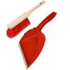 Brushmann Wooden Hand Brush and Plastic Dustpan Set (Red Stiff