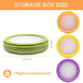 Jevuoyee [4 Packs] Avocado Saver and Onion Storage, Silicone Fruit Storage Box Vegetable Food Storage Containers for Apples, Lemons, Tomatoes, Potatoes, Garlic