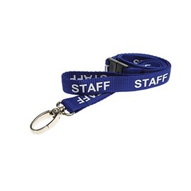 ID Card It Printed Staff Neck Lanyard ID Card Pass Badge Holder (10 Blue Staff)