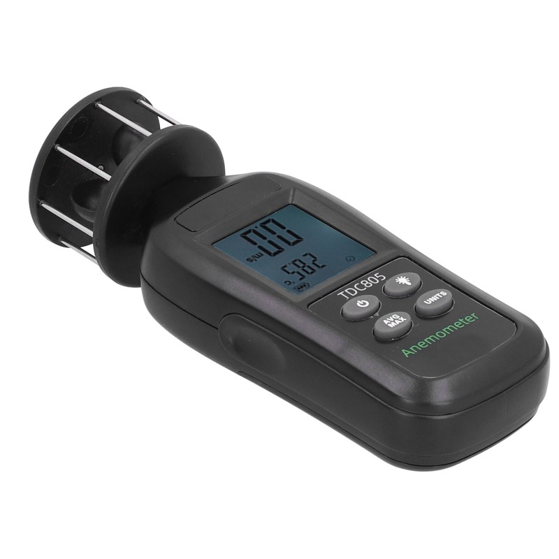 Digital Display Anemometer Handheld 3‑Cup Turbine Anemometer for Wind Temperature