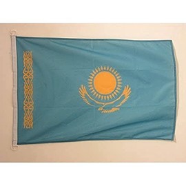 Kazakhstan NAUTICAL Flag 18'' x 12'' - Kazakh flags 30 x 45 cm - Banner 12x18 in for boat - AZ FLAG