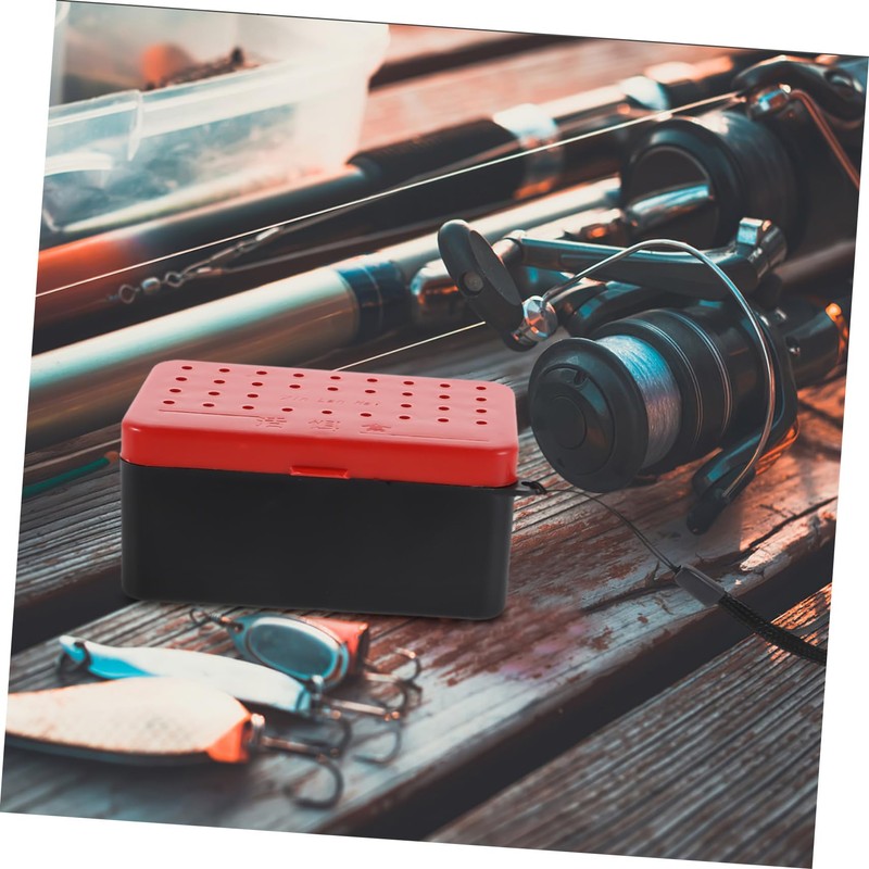 Kisangel Portable Fishing Bait Cooler Leakproof Fish Storage Box Red