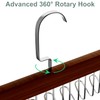 4 Pack Belt Hanger for Closet, Wooden Tie Rack Hangers