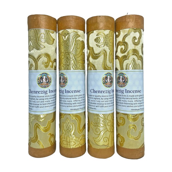 Lamatar1 Natural Chenrezig Incense Set Of 4 Home Fragrance Handmade