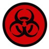 Bumper Sticker Decal - Red Zombie Symbol - Walking Dead,