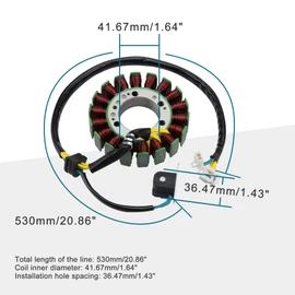 GOOFIT 18 Poles Magneto Stator Coil Replacement for Linhai 260cc ATV Scooter Engine