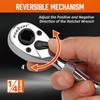 HORUSDY 1/4-Inch Stubby Ratchet Wrench Set, Chrome Alloy 90-Tooth Reversible