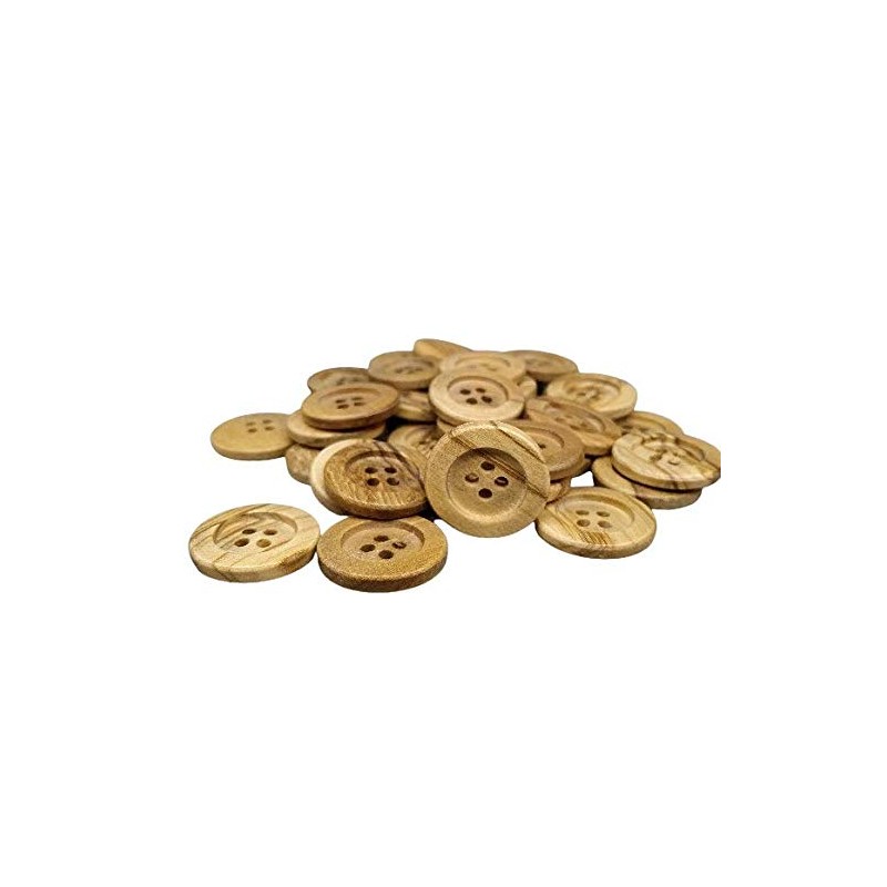 Wooden Buttons with 4 Holes (20mm)