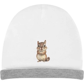Azeeda 'Happy Chipmunk' Kids Slouch Hat (KH00034300) White