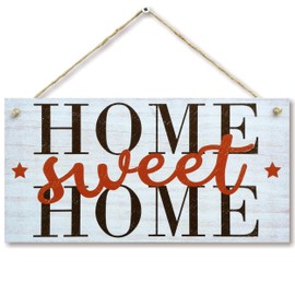 CARISPIBET Home Sweet Home Decor sign Home signs wall art house decorative plaques welcome signs door signs welcoming home decoration 6" x 12"