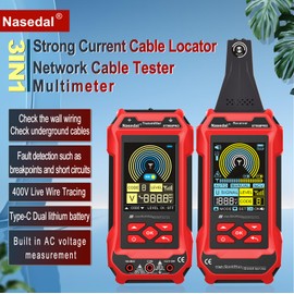 Nasedal Underground Cable Tester, Wire and Metal Pipe Detector, Circuit Tracer Tool for Wall and Underground Cables, Water and Gas Pipeline Paths