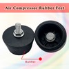 4Pcs Air Compressor Rubber Feet,No Oil Machine Shock-Absorbing Foot Pads,Black(M8