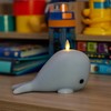 Luminara Celestial Blue Whale Figural Flameless Candle Real Wax Moving