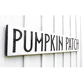 Pumpkin Patch Sign | Carved in a 48"x8" Solid Wood Board | Rustic Distressed | Farmhouse Style | Fall Decoration | Handmade in NC