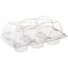 Oasis Supply 6-Compartment Hinged High Dome Clear Cupcake Container, Clear,