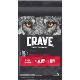 CRAVE Grain Free High Protein Adult Dry Dog Food, Beef & Chicken