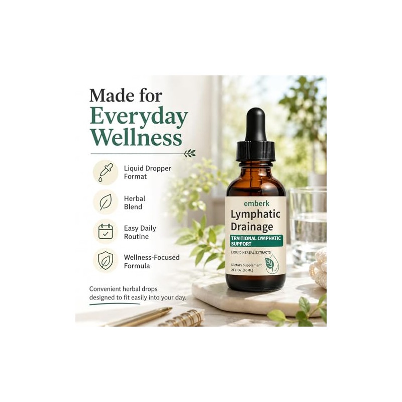 Lymphatic Drainage Drops, 2000mg Herbal Blend with Elderberry & Echinacea