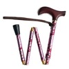 Welfan 009715 Dream Life Wand, Folding Cane, Floral Pattern, Telescopic