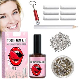 Pemarlis 10 x Tooth Gemstone Set, Tooth Crystal Kit, Artificial Crystal Tooth Ornaments, Reflective Teeth Orament, Teeth Jewellery Jewels for DIY Nail and Teeth Decoration (1)