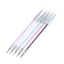 FRCOLOR 5pcs Nail Art Brushes Dual-use Liner Dotting Pen Material Durable Perfect for Mobile Manicure Diy Nail Art