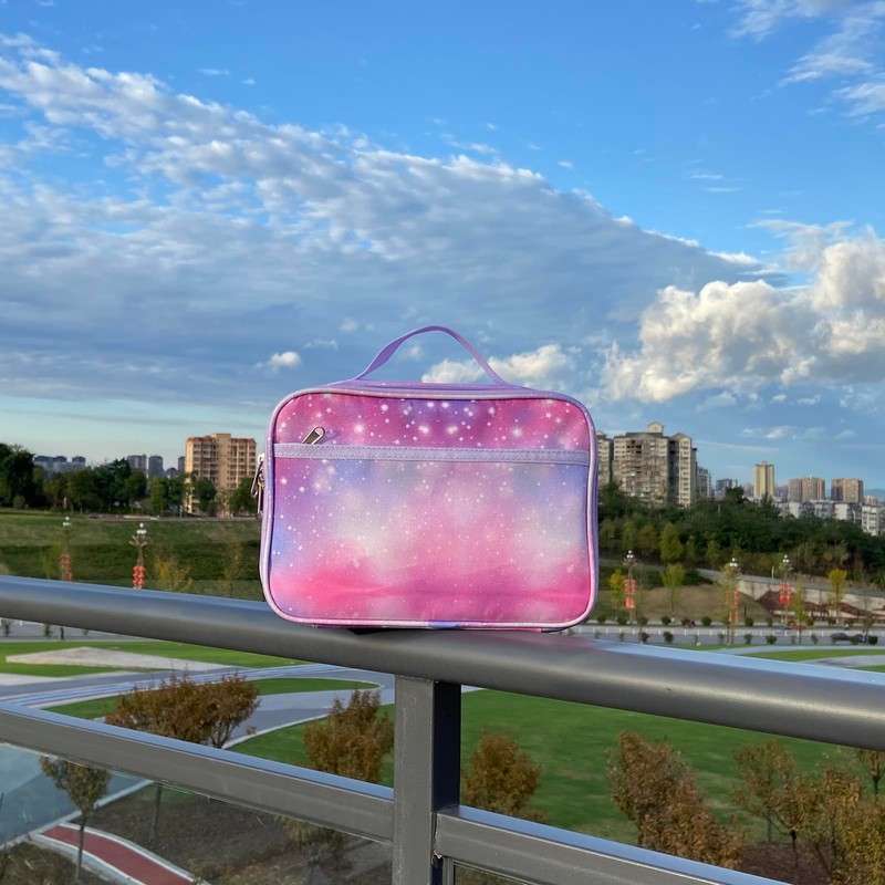 Kulle Lunch Box for Girls, Insulated Space Theme Lunch Bag,