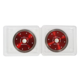 raseparter 4.5 in Super Thin Turbo Rim Concrete Porcelain Saw Blade 2PCS Diamond Tile Blade Apply for Cutting Porcelain Tile Ceramic Granite Marble