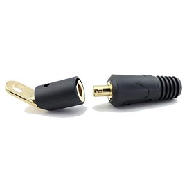 WeldingCity Dinse-type Twist-lock Insulated Male Connector 70-series (50-70mm AWG 1/0-3/0) and Female Terminal Adapter for Welders Miller Lincoln ESAB Hobart and Others