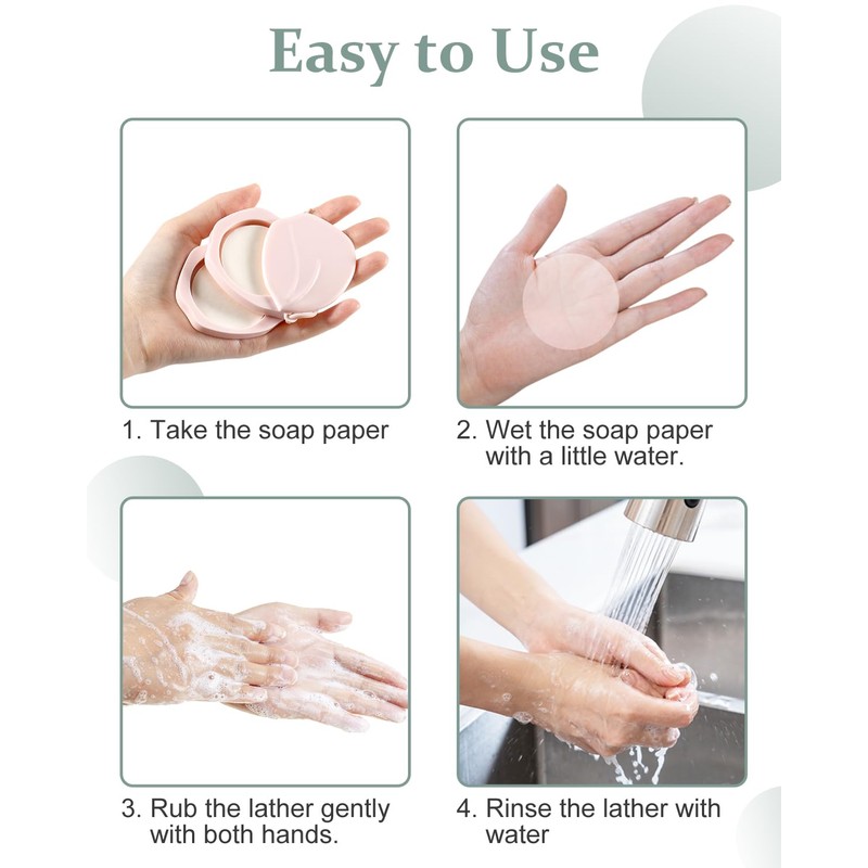 Yukdanzly Paper Soap Sheets for Camping Essentials, 3 Boxes (270