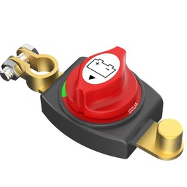 Top Post Battery Disconnect Switch 12V-48V Power Isolator Cut Off Shut Off for Auto Car RV Boat Truck Vehicle (Negative,ON-Off)
